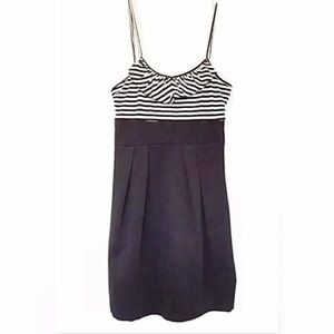 DEREK HEART Sz S Blck & Wht Tank Pleated Dress